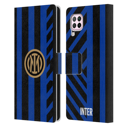 Fc Internazionale Milano 2024/25 Crest Kit Home Leather Book Wallet Case Cover For Huawei Nova 6 SE / P40 Lite
