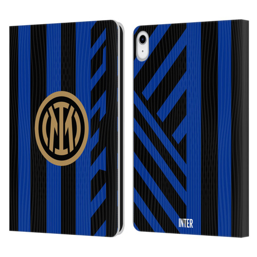Fc Internazionale Milano 2024/25 Crest Kit Home Leather Book Wallet Case Cover For Apple iPad 10.9 2022/2025