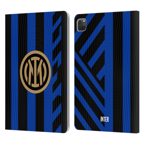 Fc Internazionale Milano 2024/25 Crest Kit Home Leather Book Wallet Case Cover For Apple iPad Pro 11 2020 / 2021 / 2022