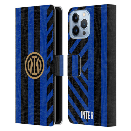 Fc Internazionale Milano 2024/25 Crest Kit Home Leather Book Wallet Case Cover For Apple iPhone 13 Pro Max