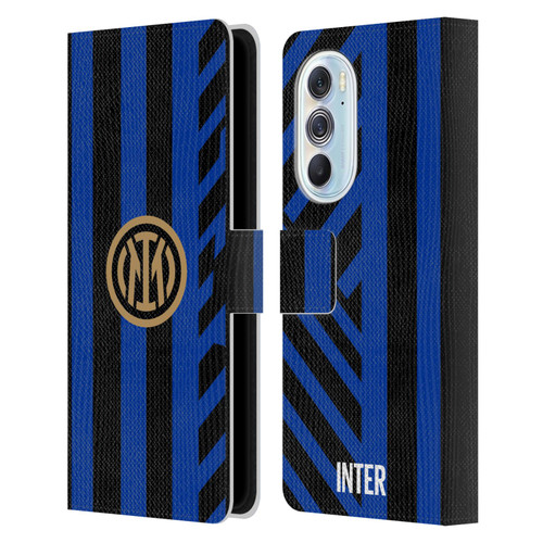 Fc Internazionale Milano 2024/25 Crest Kit Home Leather Book Wallet Case Cover For Motorola Edge X30