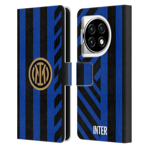 Fc Internazionale Milano 2024/25 Crest Kit Home Leather Book Wallet Case Cover For OPPO OnePlus Ace 3 5G