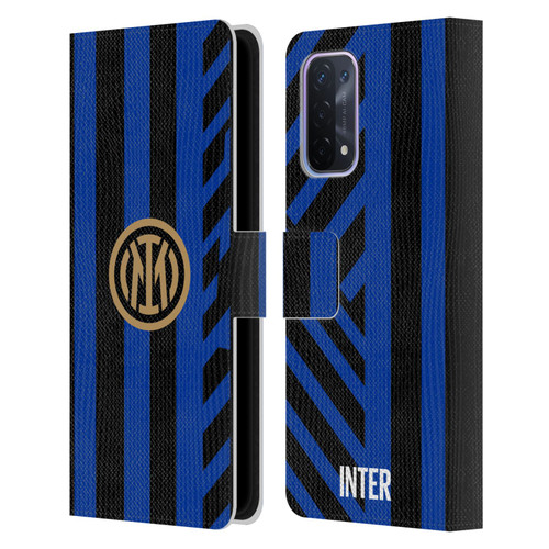 Fc Internazionale Milano 2024/25 Crest Kit Home Leather Book Wallet Case Cover For OPPO A54 5G