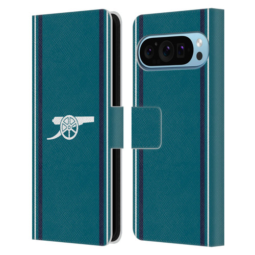 Arsenal FC 2023/24 Crest Kit Third Leather Book Wallet Case Cover For Google Pixel 9 / Pixel 9 Pro