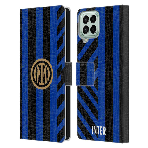 Fc Internazionale Milano 2024/25 Crest Kit Home Leather Book Wallet Case Cover For Samsung Galaxy M53 (2022)