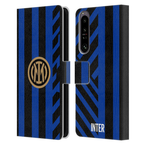 Fc Internazionale Milano 2024/25 Crest Kit Home Leather Book Wallet Case Cover For Sony Xperia 1 IV
