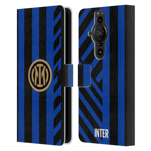 Fc Internazionale Milano 2024/25 Crest Kit Home Leather Book Wallet Case Cover For Sony Xperia Pro-I