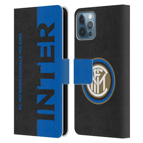 Fc Internazionale Milano Graphics Half Leather Book Wallet Case Cover For Apple iPhone 12 / iPhone 12 Pro