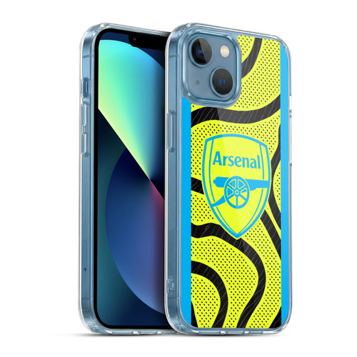 Arsenal FC 2023/24 Crest Kit Away Soft Gel Case for Apple iPhone 13 Mini & MagSafe