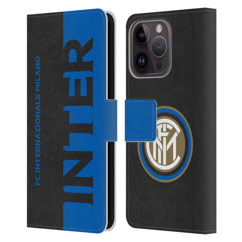 Fc Internazionale Milano Graphics Half Leather Book Wallet Case Cover For Apple iPhone 15 Pro