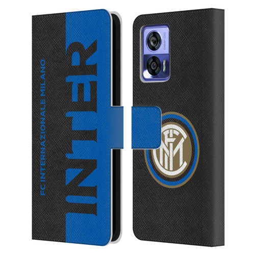 Fc Internazionale Milano Graphics Half Leather Book Wallet Case Cover For Motorola Edge 30 Neo 5G