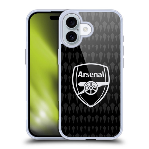 Arsenal FC 2023/24 Crest Kit Home Goalkeeper Soft Gel Case for Apple iPhone 16