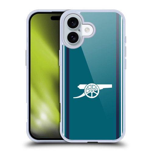 Arsenal FC 2023/24 Crest Kit Third Soft Gel Case for Apple iPhone 16 & MagSafe