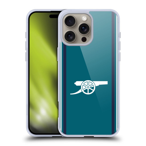 Arsenal FC 2023/24 Crest Kit Third Soft Gel Case for Apple iPhone 16 Pro Max & MagSafe