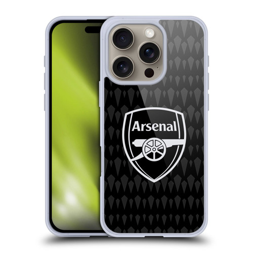 Arsenal FC 2023/24 Crest Kit Home Goalkeeper Soft Gel Case for Apple iPhone 16 Pro