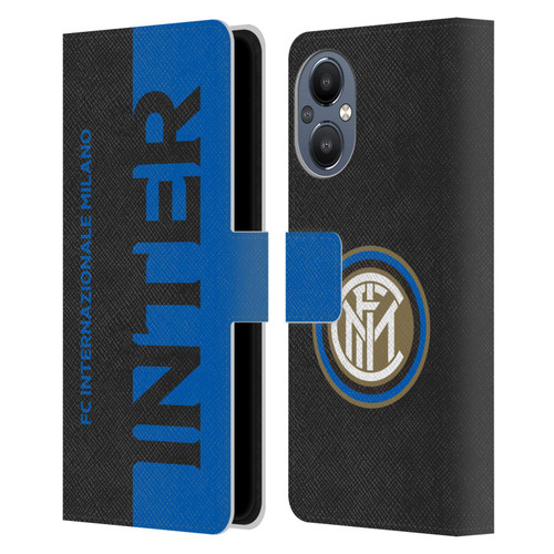 Fc Internazionale Milano Graphics Half Leather Book Wallet Case Cover For OnePlus Nord N20 5G