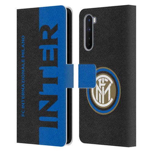 Fc Internazionale Milano Graphics Half Leather Book Wallet Case Cover For OnePlus Nord 5G