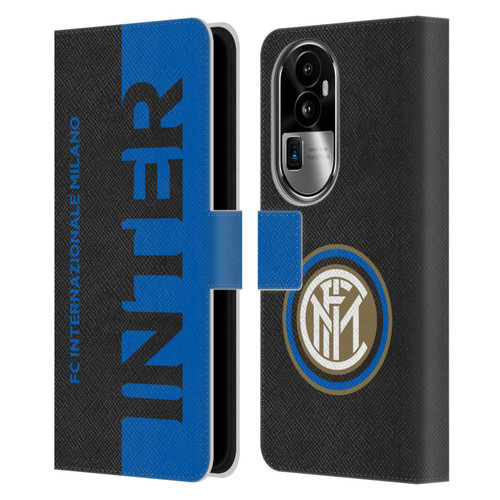 Fc Internazionale Milano Graphics Half Leather Book Wallet Case Cover For OPPO Reno10 Pro+