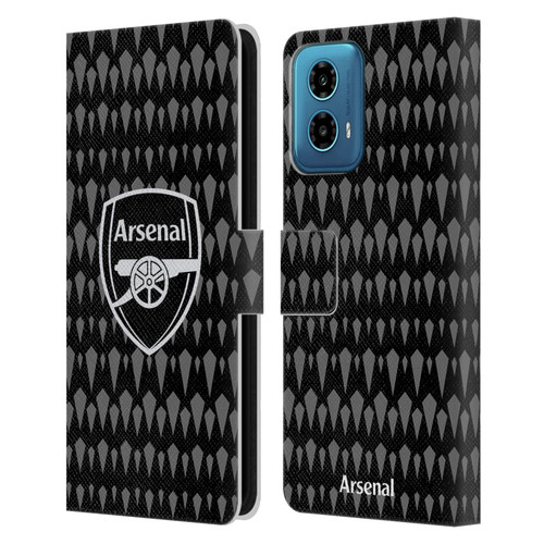 Arsenal FC 2023/24 Crest Kit Home Goalkeeper Leather Book Wallet Case Cover For Motorola Moto G34 5G