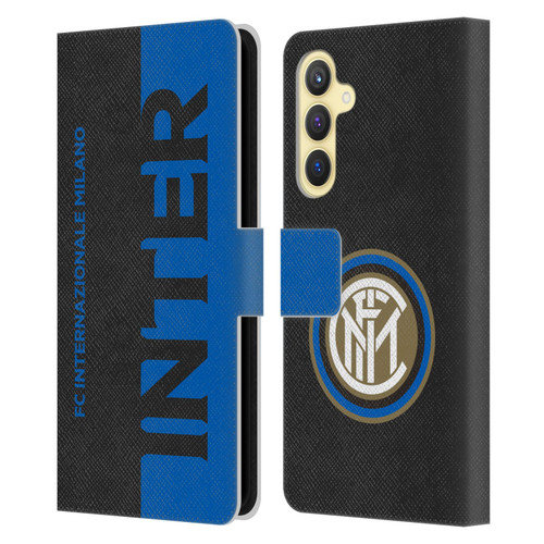 Fc Internazionale Milano Graphics Half Leather Book Wallet Case Cover For Samsung Galaxy S23 FE 5G