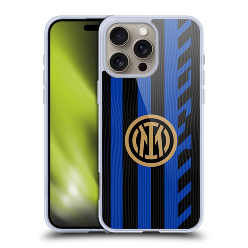 Fc Internazionale Milano 2024/25 Crest Kit Home Soft Gel Case for Apple iPhone 16 Pro Max & MagSafe