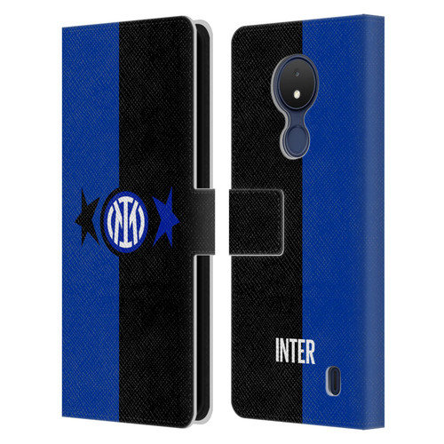 Fc Internazionale Milano IM 2Stars Black & Blue Leather Book Wallet Case Cover For Nokia C21