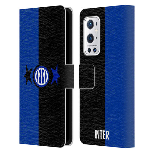 Fc Internazionale Milano IM 2Stars Black & Blue Leather Book Wallet Case Cover For OnePlus 9 Pro