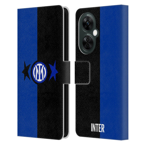 Fc Internazionale Milano IM 2Stars Black & Blue Leather Book Wallet Case Cover For OnePlus Nord CE 3 Lite 5G