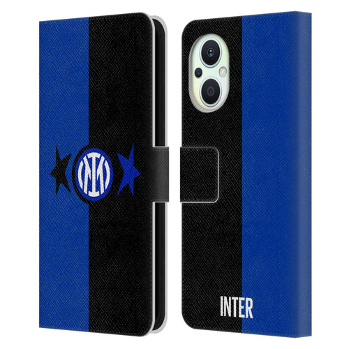 Fc Internazionale Milano IM 2Stars Black & Blue Leather Book Wallet Case Cover For OPPO Reno8 Lite