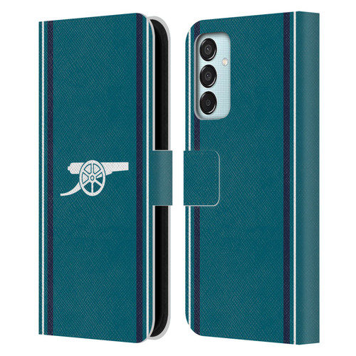 Arsenal FC 2023/24 Crest Kit Third Leather Book Wallet Case Cover For Samsung Galaxy M15/F15 5G