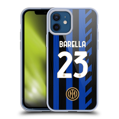 Fc Internazionale Milano 2024/25 Players Home Kit Nicolò Barella Soft Gel Case for Apple iPhone 12 / iPhone 12 Pro
