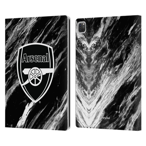 Arsenal FC Crest Patterns Marble Leather Book Wallet Case Cover For Apple iPad Pro 13 M4 2024