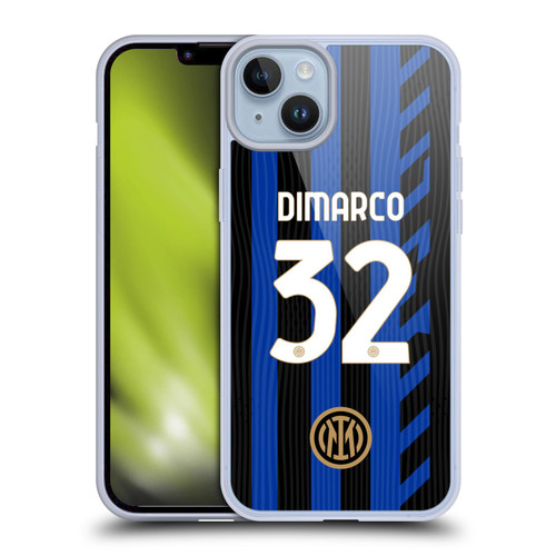 Fc Internazionale Milano 2024/25 Players Home Kit Federico Dimarco Soft Gel Case for Apple iPhone 14 Plus