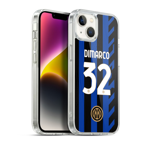 Fc Internazionale Milano 2024/25 Players Home Kit Federico Dimarco Soft Gel Case for Apple iPhone 14 Plus & MagSafe