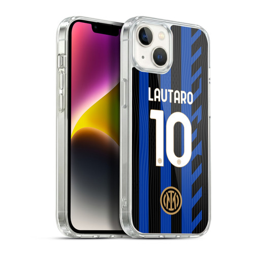 Fc Internazionale Milano 2024/25 Players Home Kit Lautaro Martínez Soft Gel Case for Apple iPhone 14 Plus & MagSafe