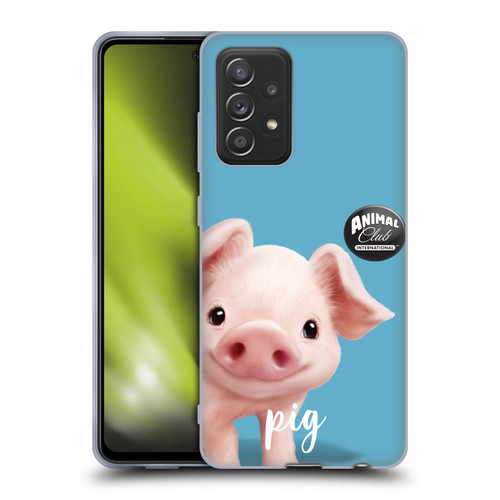 Animal Club International Faces Pig Soft Gel Case for Samsung Galaxy A52 / A52s / 5G (2021)