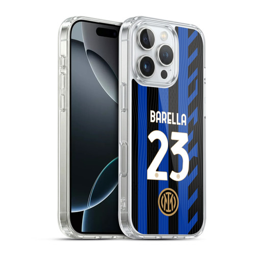 Fc Internazionale Milano 2024/25 Players Home Kit Nicolò Barella Soft Gel Case for Apple iPhone 16 Pro & MagSafe