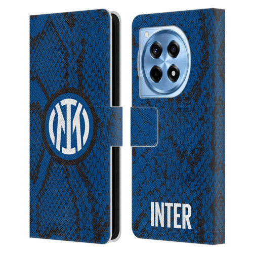 Fc Internazionale Milano Patterns Snake Leather Book Wallet Case Cover For OnePlus 12R