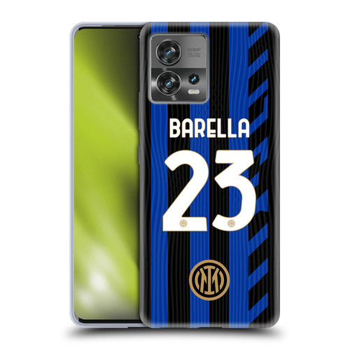 Fc Internazionale Milano 2024/25 Players Home Kit Nicolò Barella Soft Gel Case for Motorola Moto Edge 30 Fusion