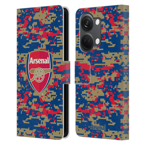 Arsenal FC Crest Patterns Digital Camouflage Leather Book Wallet Case Cover For OnePlus Nord 3 5G