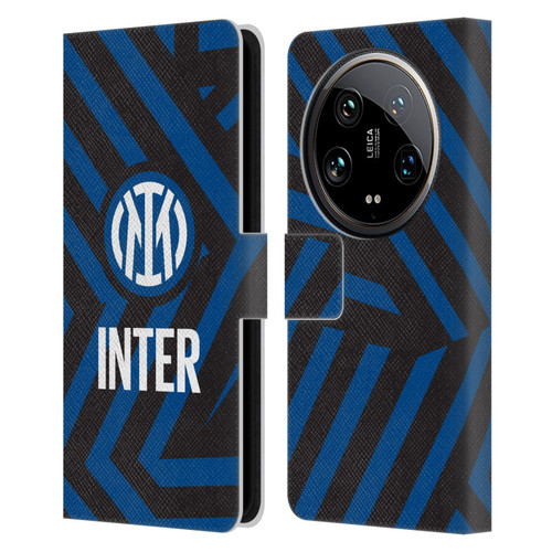 Fc Internazionale Milano Patterns Abstract 1 Leather Book Wallet Case Cover For Xiaomi 14 Ultra
