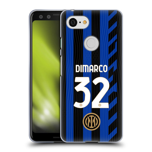 Fc Internazionale Milano 2024/25 Players Home Kit Federico Dimarco Soft Gel Case for Google Pixel 3