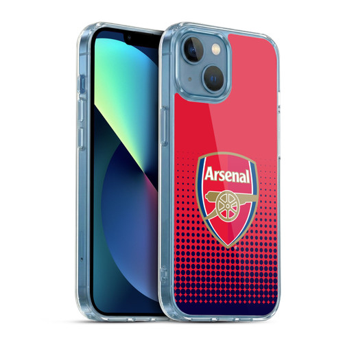 Arsenal FC Crest 2 Fade Soft Gel Case for Apple iPhone 13 Mini & MagSafe