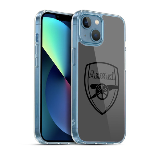 Arsenal FC Crest 2 Black Logo Soft Gel Case for Apple iPhone 13 Mini & MagSafe