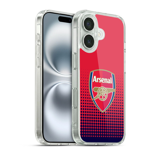 Arsenal FC Crest 2 Fade Soft Gel Case for Apple iPhone 16 & MagSafe