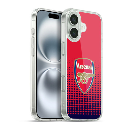 Arsenal FC Crest 2 Fade Soft Gel Case for Apple iPhone 16 Plus & MagSafe