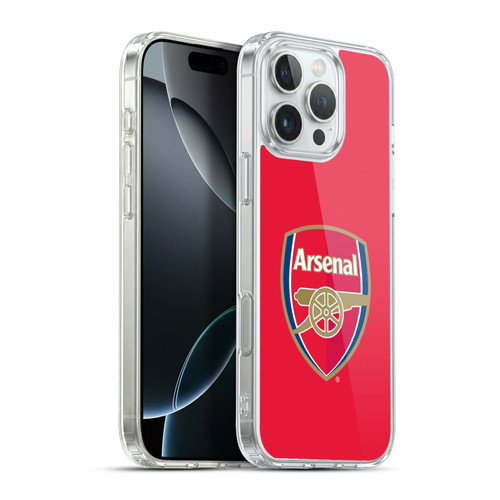 Arsenal FC Crest 2 Full Colour Red Soft Gel Case for Apple iPhone 16 Pro Max & MagSafe