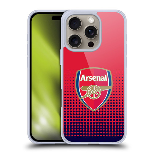 Arsenal FC Crest 2 Fade Soft Gel Case for Apple iPhone 16 Pro & MagSafe
