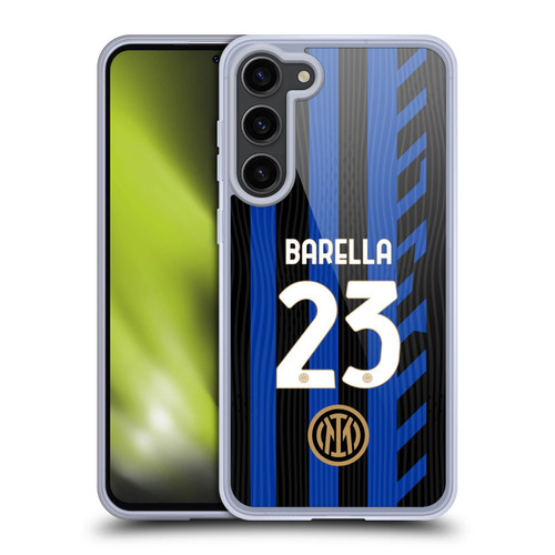 Fc Internazionale Milano 2024/25 Players Home Kit Nicolò Barella Soft Gel Case for Samsung Galaxy S23+ 5G