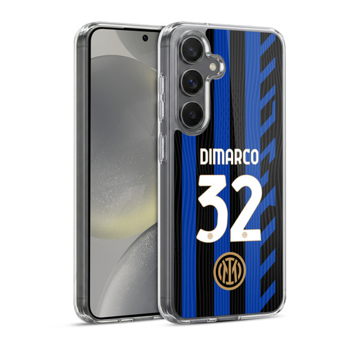 Fc Internazionale Milano 2024/25 Players Home Kit Federico Dimarco Soft Gel Case for Samsung Galaxy S24 5G & MagSafe